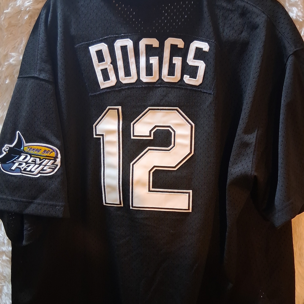 Mitchell & Ness Black Tampa Bay Devil Rays Jersey Baseball Jersey In Size 2XL - Picture 2 of 5